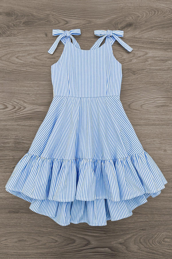 Blue Stripe Bow Tank Dress | Sparkle in Pink