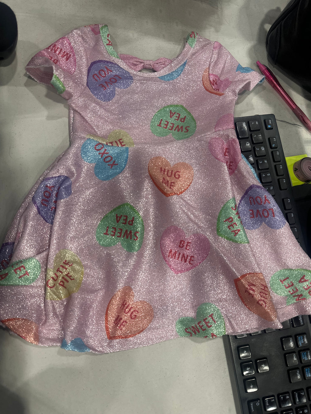 Pink Glitter Candy Hearts Dress