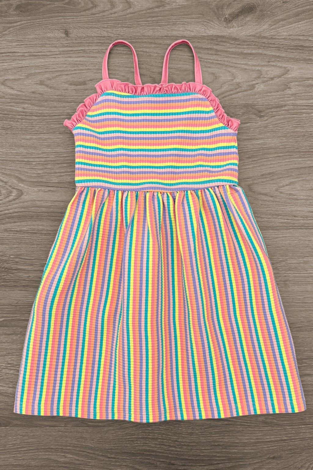 Rainbow Striped Dress | Sparkle in Pink