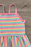 Rainbow Striped Dress | Sparkle in Pink