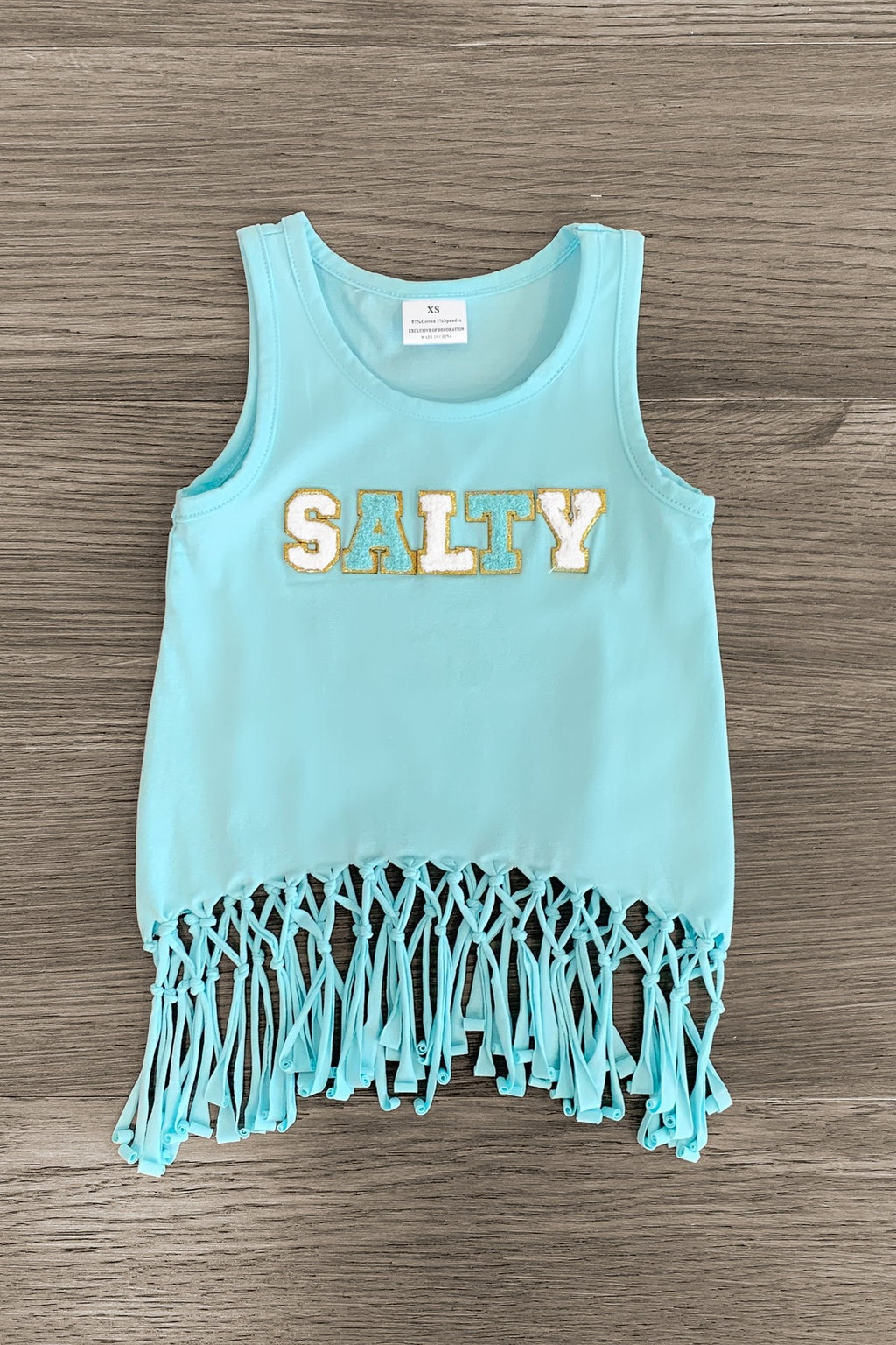 Mom & Me - "Salty" Chenille Patch Tank Top - Sparkle in Pink