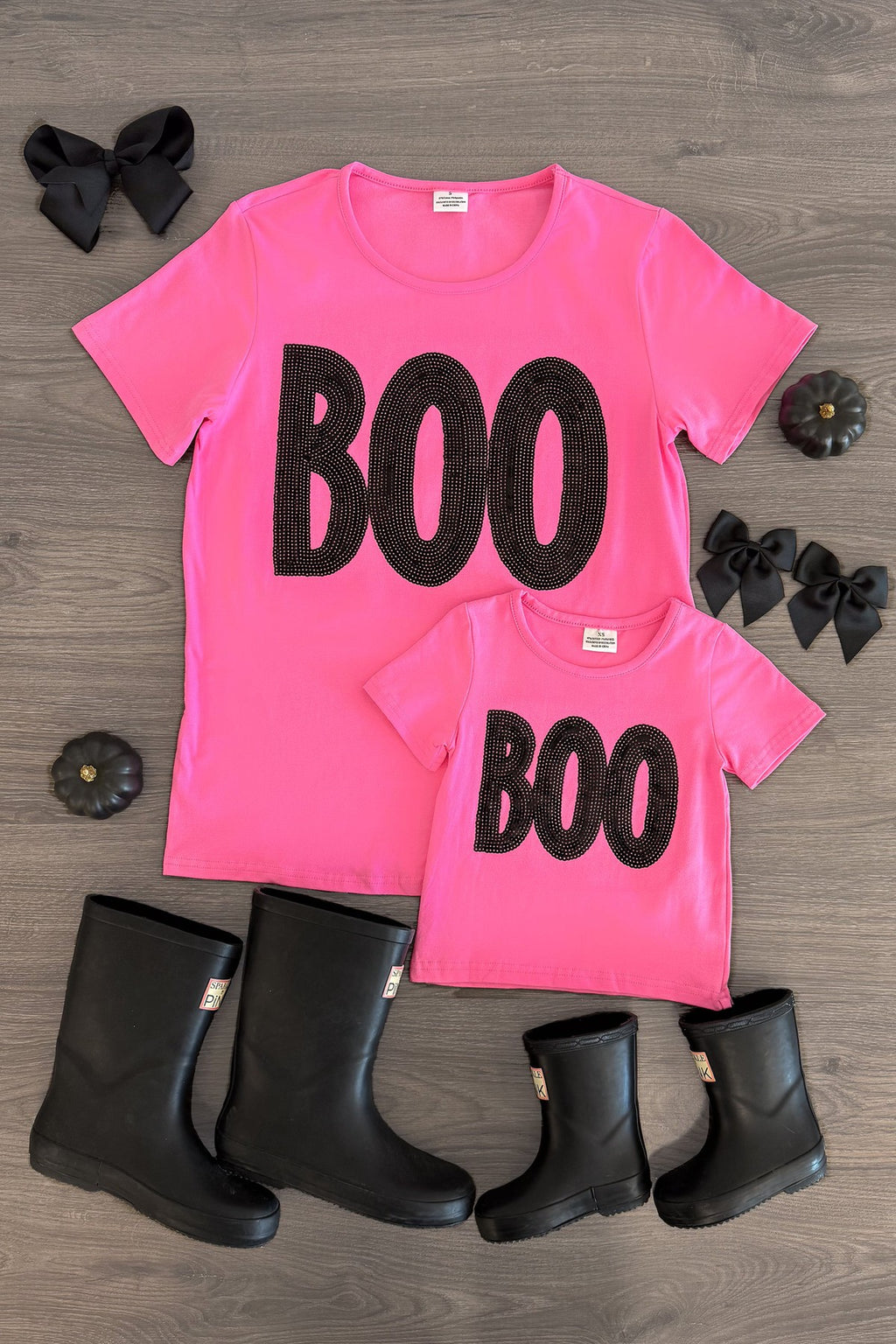 Mom & Me - "Boo" Pink Sequin Top | Sparkle in Pink