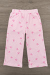 Pink Bow Striped Pant Set | Sparkle in Pink