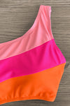 Mom & Me - Pink & Orange Striped Swimsuit - Sparkle in Pink