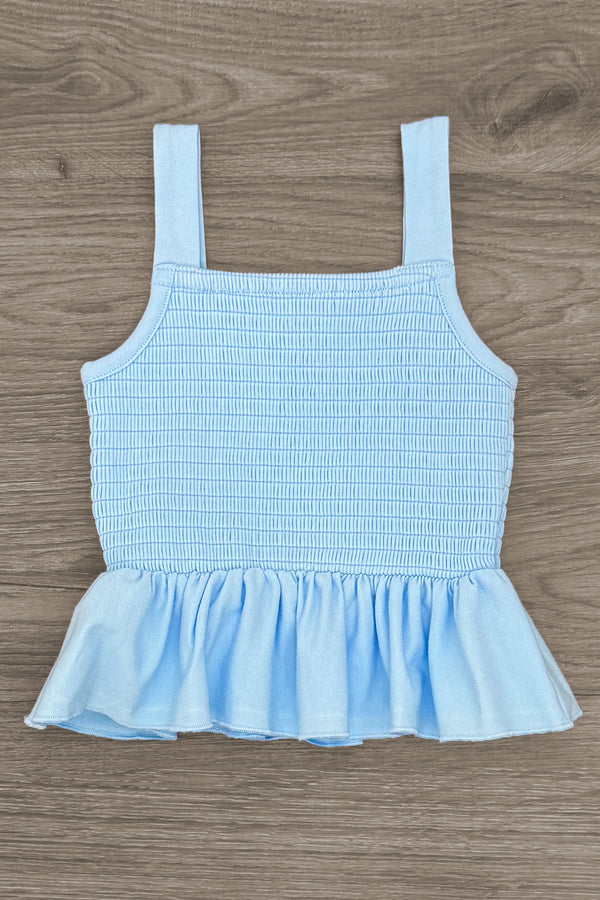 Blue Floral Bows Skirt Set | Sparkle in Pink