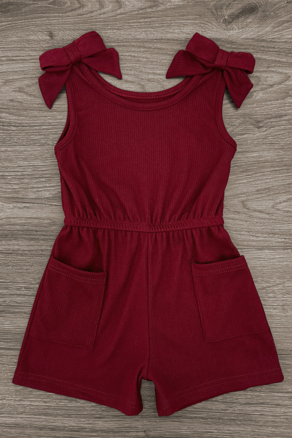 Ribbed Bow Romper | Sparkle in Pink