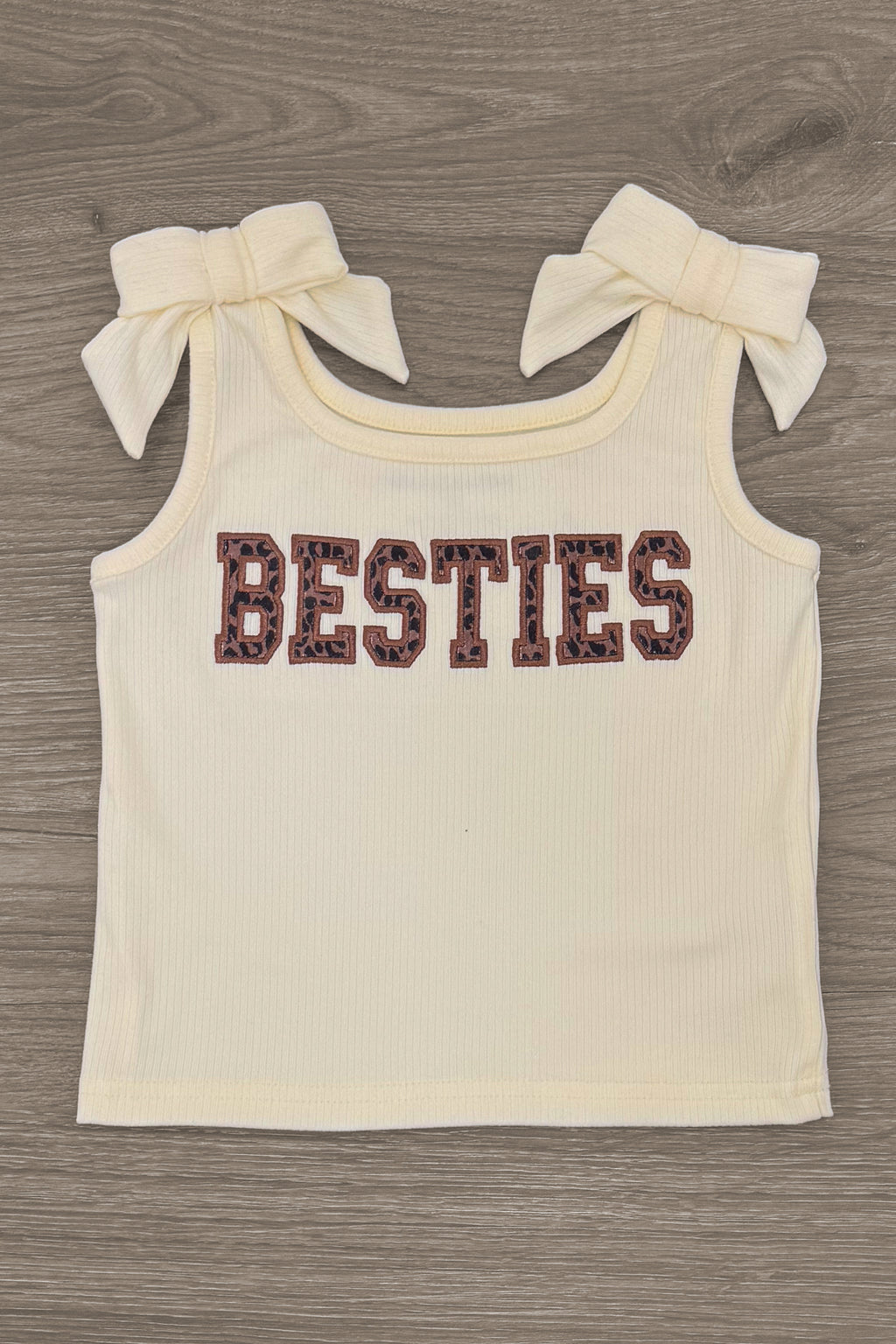 "Besties" Cheetah Denim Short Set | Sparkle in Pink