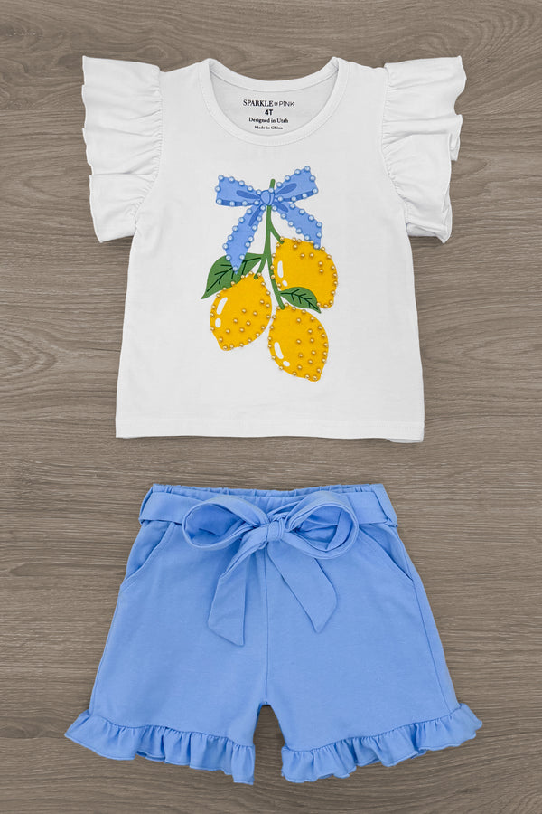 Blue Lemon Short Set | Sparkle in Pink