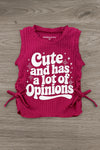 "Cute And Has A Lot Of Opinions" Short Set | Sparkle in Pink