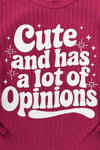 "Cute And Has A Lot Of Opinions" Short Set | Sparkle in Pink