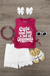 "Cute And Has A Lot Of Opinions" Short Set | Sparkle in Pink