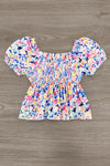 Floral Watercolor Denim Short Set | Sparkle in Pink