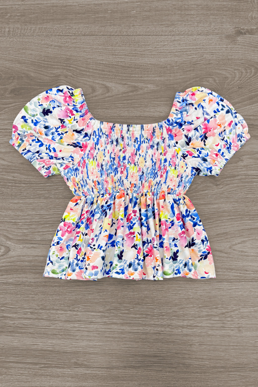 Floral Watercolor Denim Short Set | Sparkle in Pink