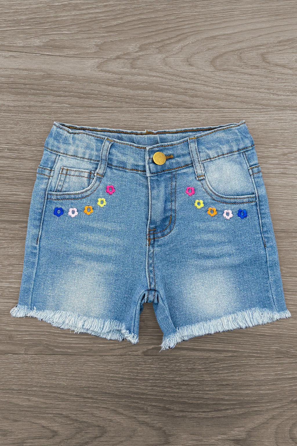 Floral Watercolor Denim Short Set | Girls' Spring & Summer Clothing ...