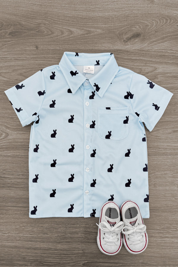 Blue Bunny Button Down 6XL-14/16 Years