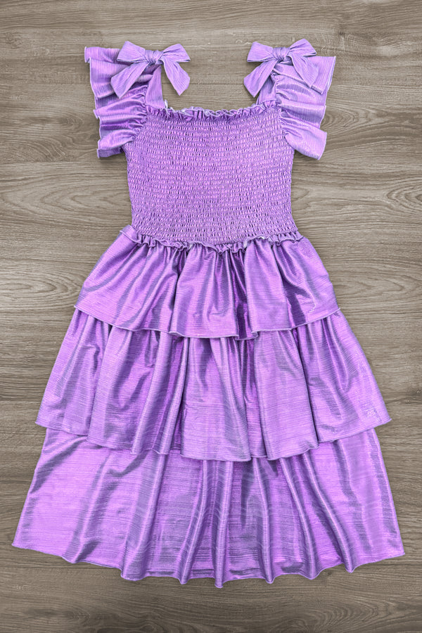 Mom & Me - Metallic Ruffle Dress | Sparkle in Pink