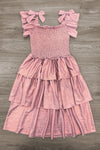 Mom & Me - Metallic Ruffle Dress | Sparkle in Pink