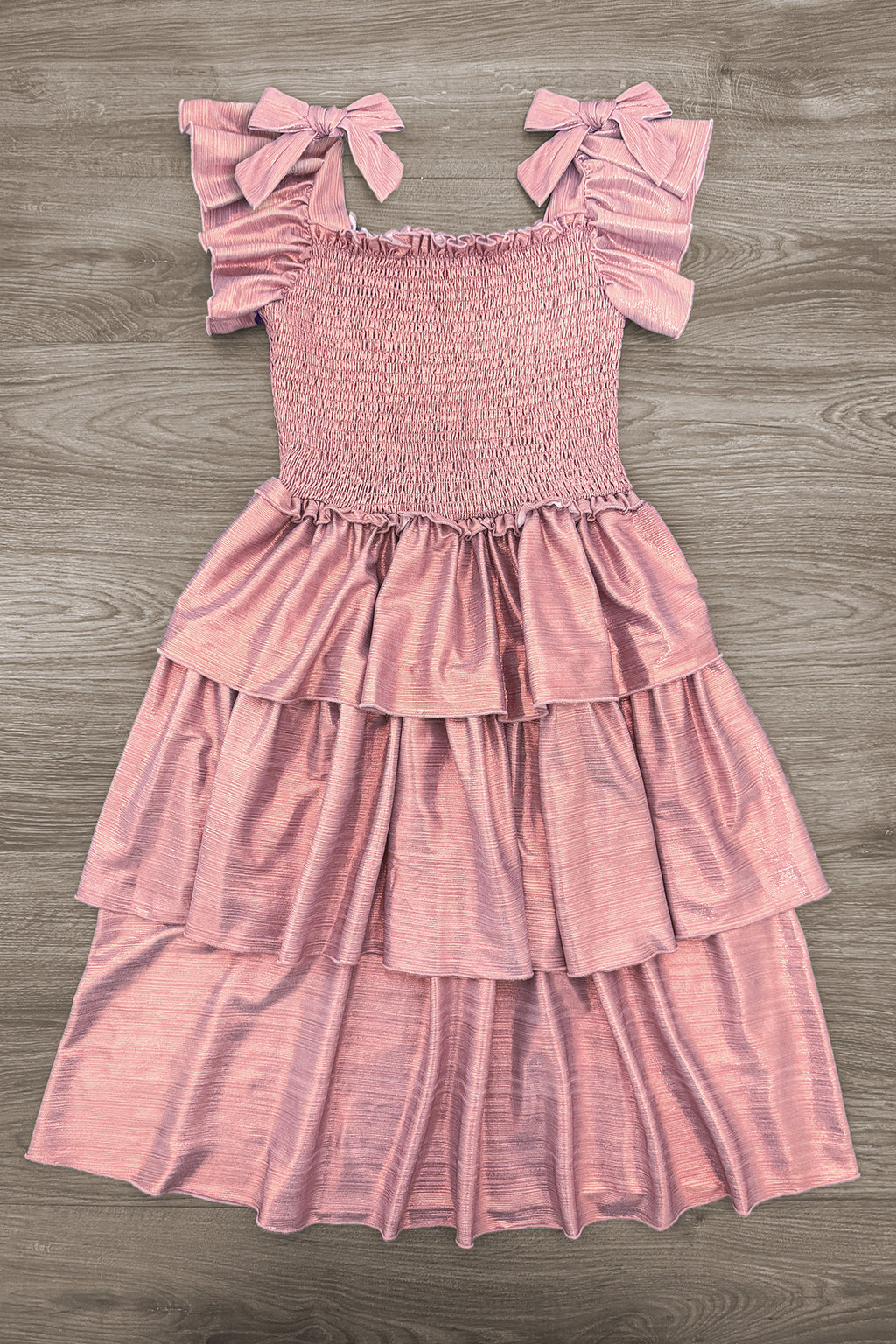 Mom & Me - Metallic Ruffle Dress | Sparkle in Pink