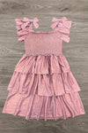 Mom & Me - Metallic Ruffle Dress | Sparkle in Pink