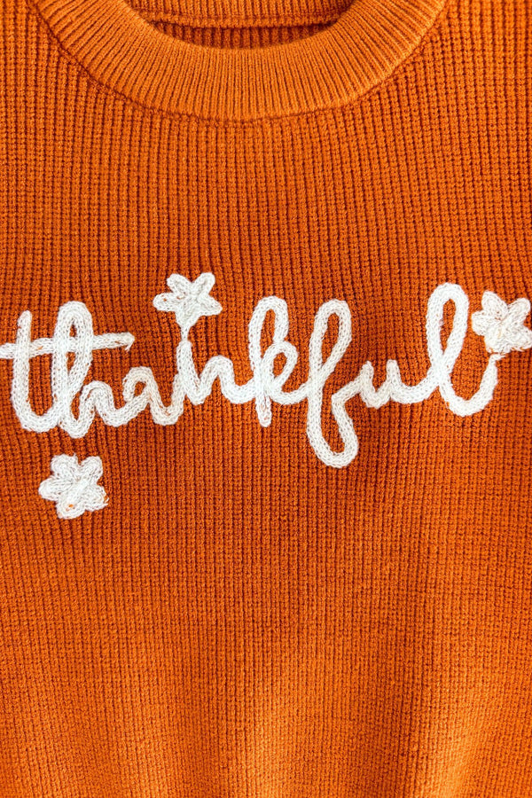 Mom & Me - "Thankful" Rust Pearl Sweater | Sparkle in Pink