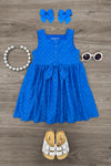 Blue Eyelet Dress | Sparkle in Pink