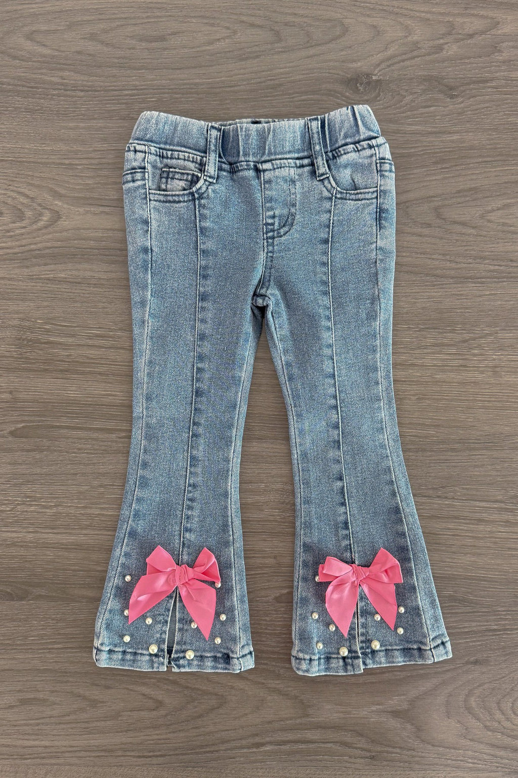 "Country Coquette Girls Club" Denim Flare Set | Sparkle in Pink