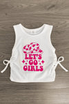 "Let's Go Girls" Pink Fringe Suede Short Set - Sparkle in Pink