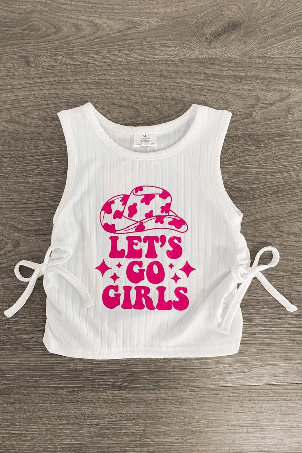 "Let's Go Girls" Pink Fringe Suede Short Set - Sparkle in Pink