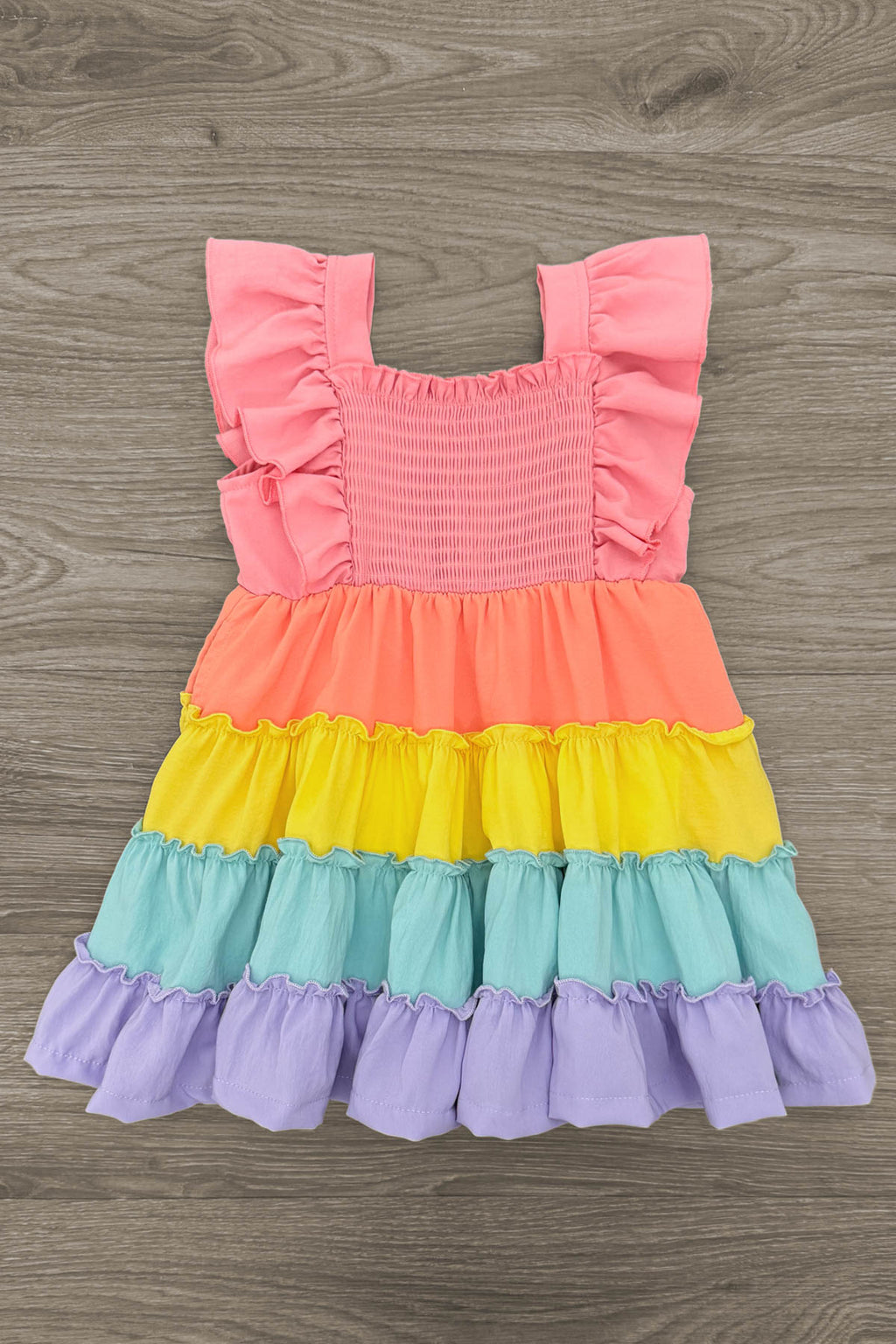 Mom & Me - Rainbow Pastel Ruffle Dress | Sparkle in Pink