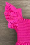 Mom & Me - Eyelet Ruffle Dress - Sparkle in Pink