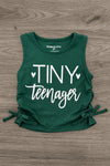 "Tiny Teenager" Denim Short Set | Sparkle in Pink