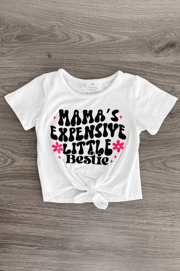 "Mama's Expensive Little Bestie" Legging Set | Sparkle in Pink