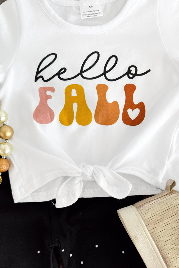 "Hello Fall" Black Legging Set | Sparkle in Pink