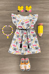 Paper & Pencil Doodle Dress - Sparkle in Pink