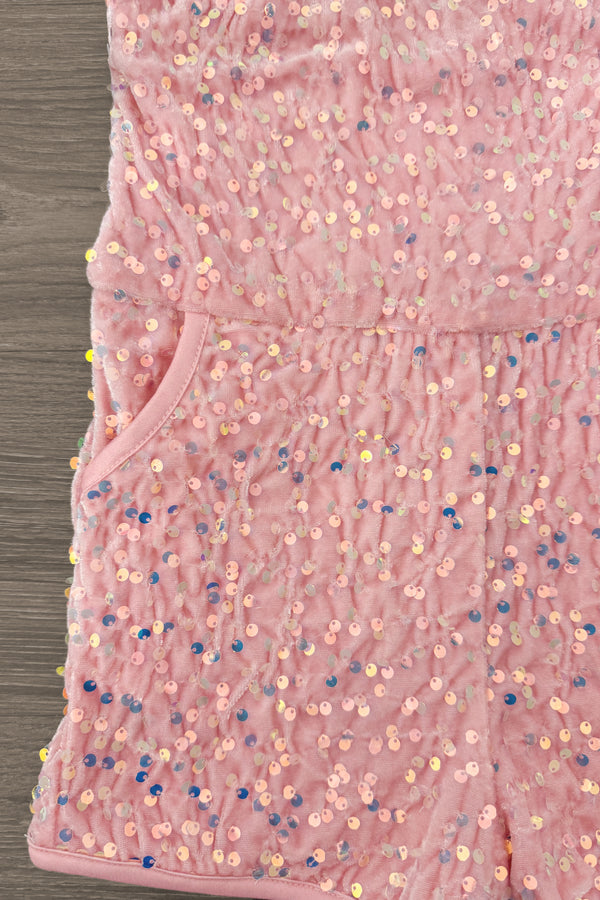 Pink Sequin Overalls | Sparkle in Pink