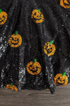 Black Sequin Jack-O'-Lantern Dress | Sparkle in Pink