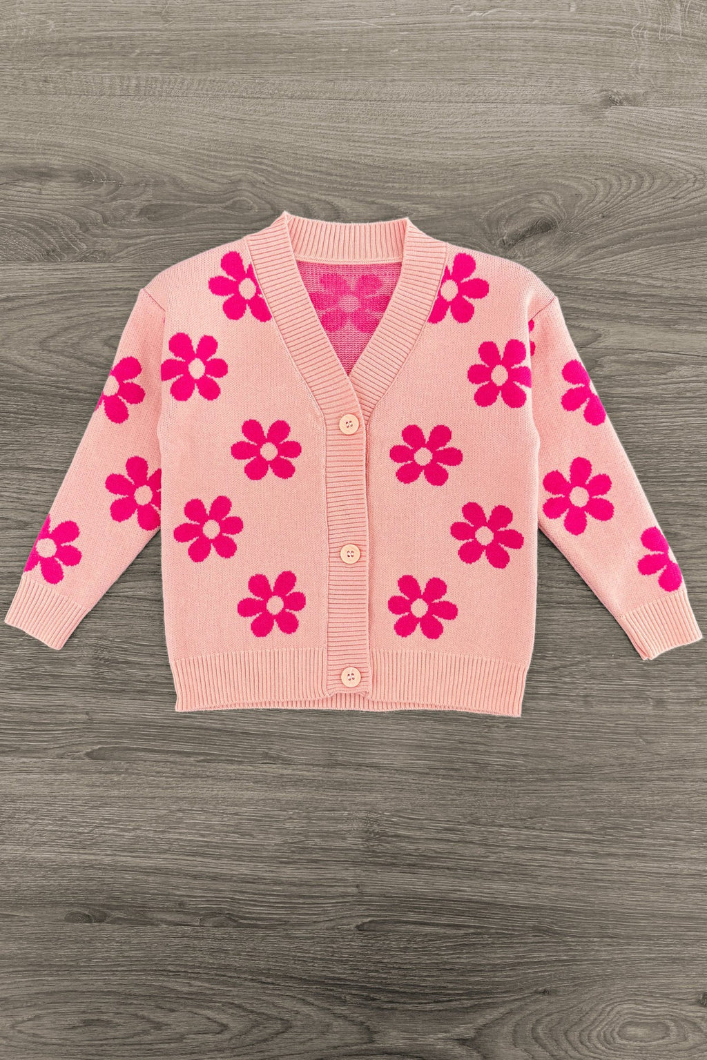 Pink Flower Sweater Cardigan | Sparkle in Pink