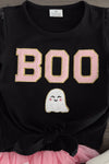 "Boo" Black & Pink Sequin Tutu Skirt Set | Sparkle in Pink