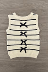 Sweater Vest Denim Short Set | Sparkle in Pink