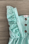 Mint Swiss Dot Denim Short Set - Sparkle in Pink