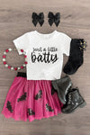"Just A Little Batty" Sequin Tutu Skirt Set | Sparkle in Pink