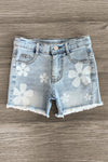 Mint Swiss Dot Denim Short Set - Sparkle in Pink
