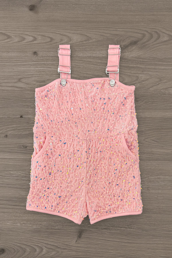 Pink Sequin Overalls | Sparkle in Pink
