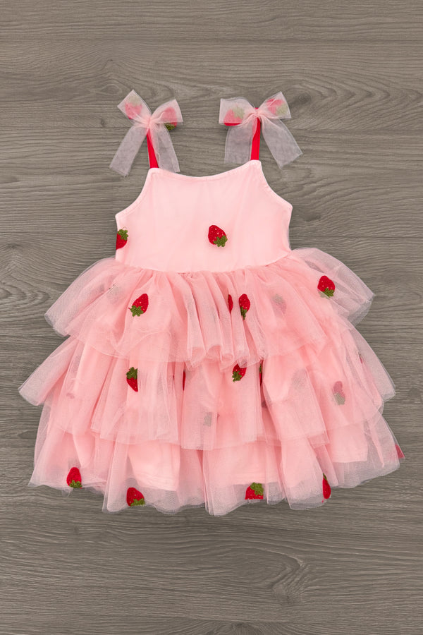 Strawberry Tulle Dress | Sparkle in Pink