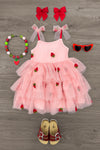 Strawberry Tulle Dress | Sparkle in Pink