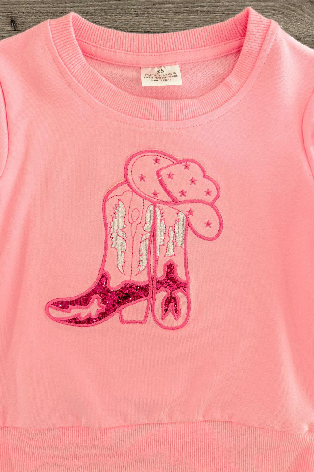 Pink Cowgirl Sequin Legging Set | Sparkle in Pink