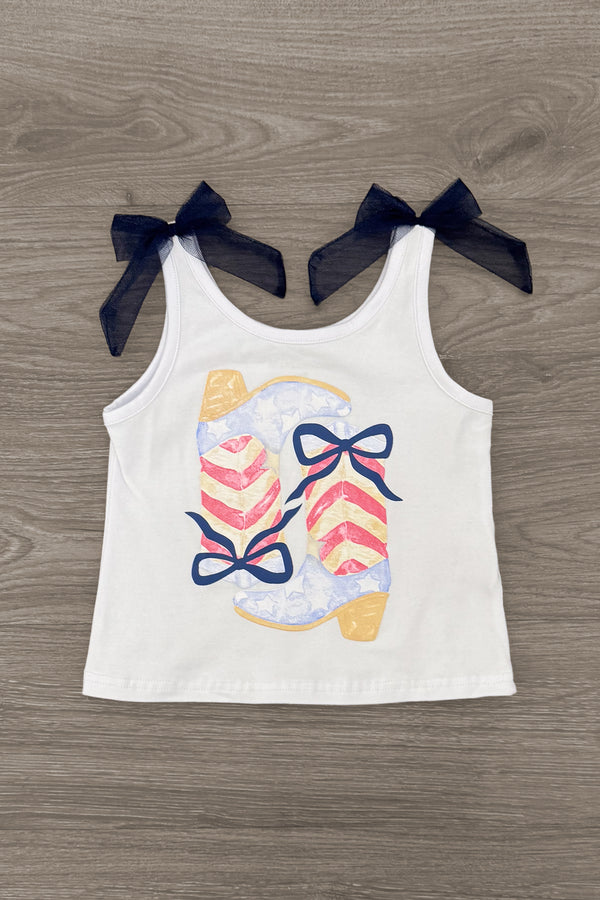 Cowgirl Bow Denim Short Set | Sparkle in Pink
