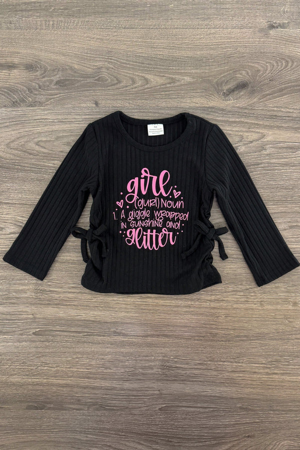 "Girl..." Pink Sequin Bell Bottom Set | Sparkle in Pink