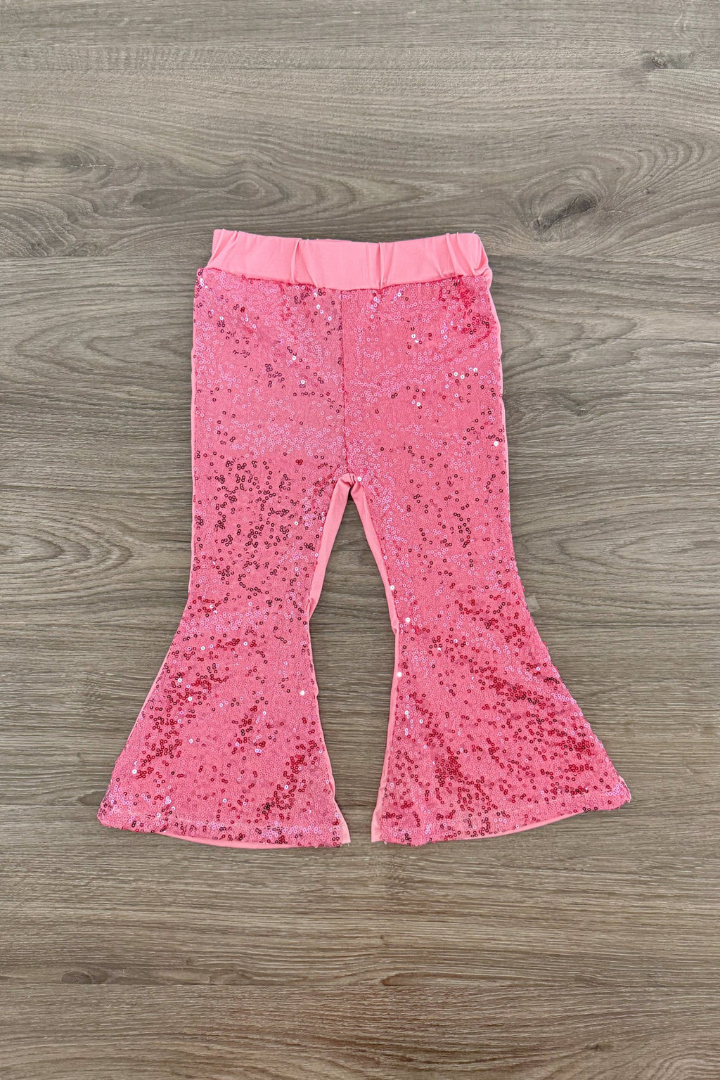 "Girl..." Pink Sequin Bell Bottom Set | Sparkle in Pink