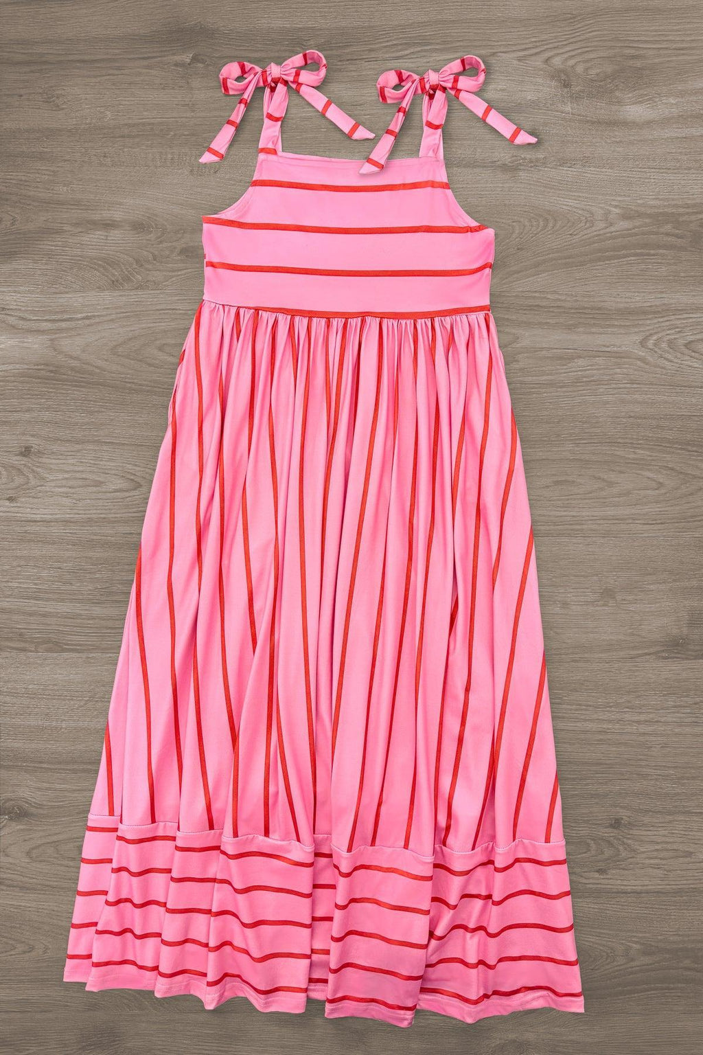 Mom & Me - Pink & Red Striped Maxi Dress | Sparkle in Pink